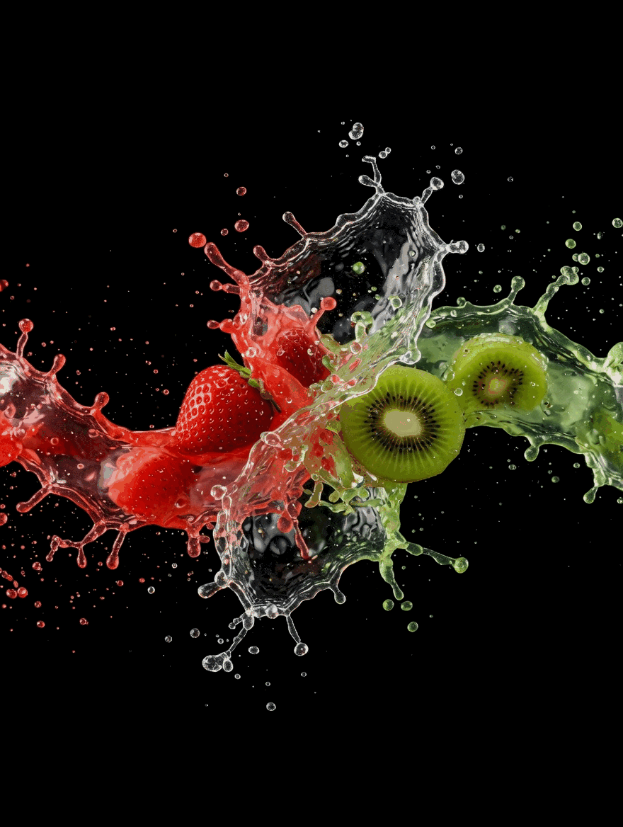 Splash de kiwi e morango
