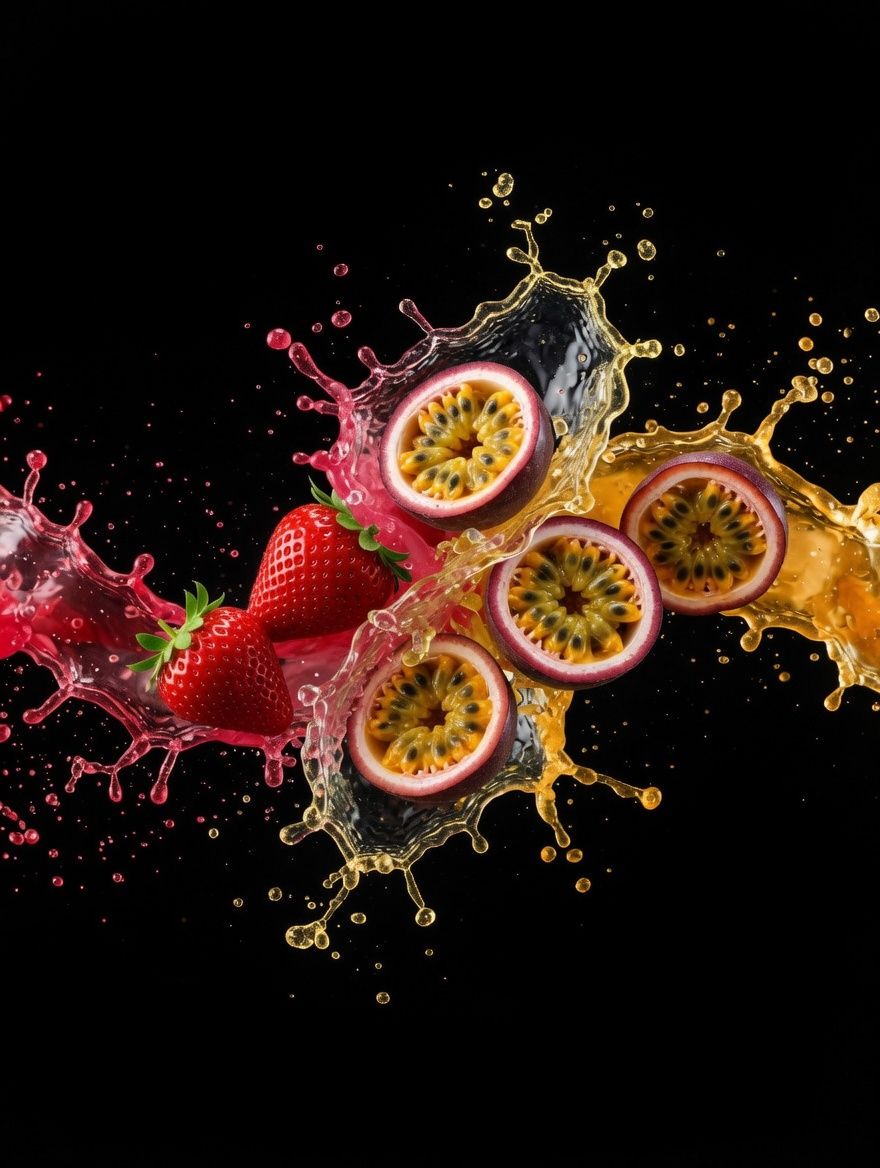 Splash de morango e maracujá